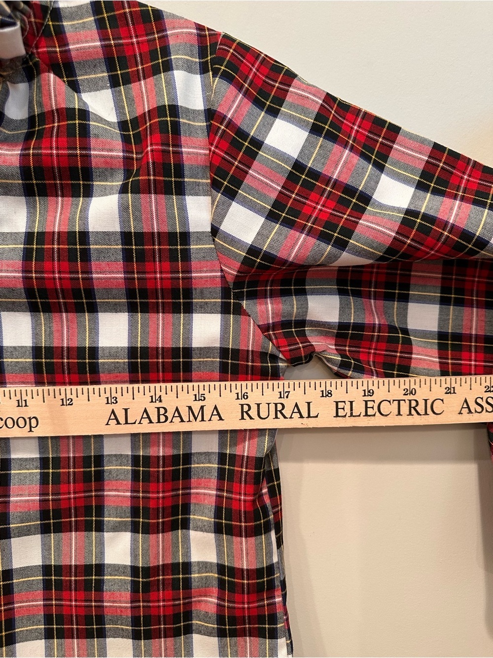 Victoria Dunn Red, White Black Plaid Ruffle Tie-Neck & Sleeve Blouse Holiday XS - Picture 4 of 12